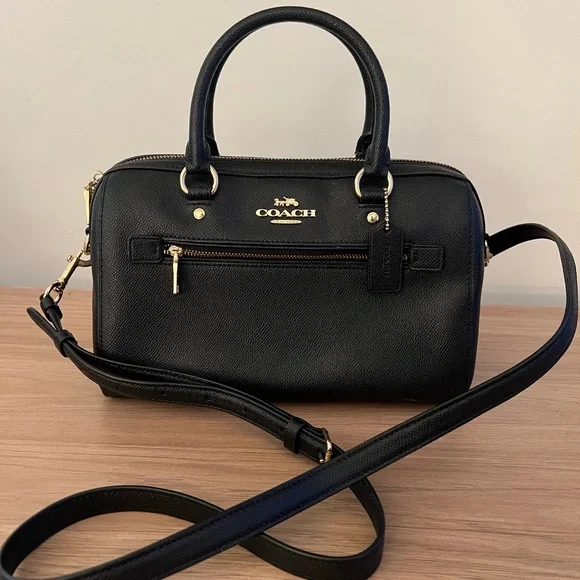 Coach | Bags | Coach F79946 Black Leather Rowan Satchel